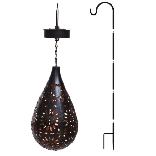 Jardin solaire suspendu lumière extérieure jardin décoration lampe de projection lustre en fer étanche SH6701690-08
