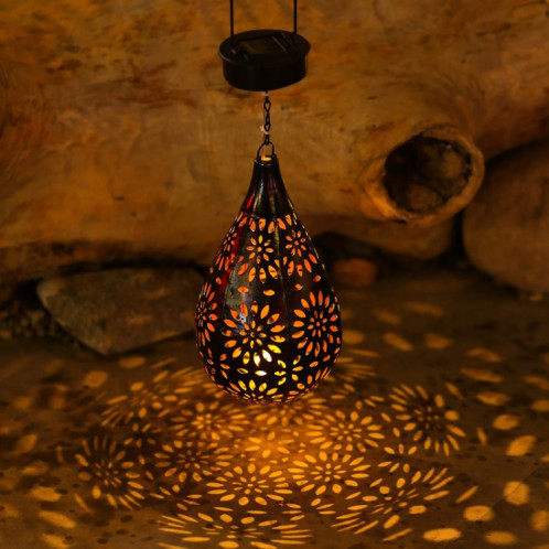 Jardin solaire suspendu lumière extérieure jardin décoration lampe de projection lustre en fer étanche SH6701690-08