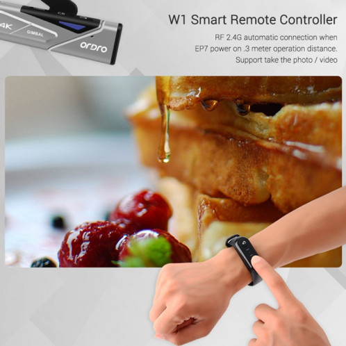 ORDRO EP7 4K Caméra de sport intelligente avec mise au point automatique avec mise au point automatique, style: avec télécommande (argent noir) SH702A46-020
