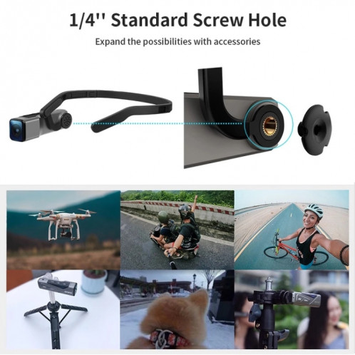 ORDRO EP7 4K Caméra de sport intelligente avec mise au point automatique avec mise au point automatique, style: avec télécommande (argent noir) SH702A46-020