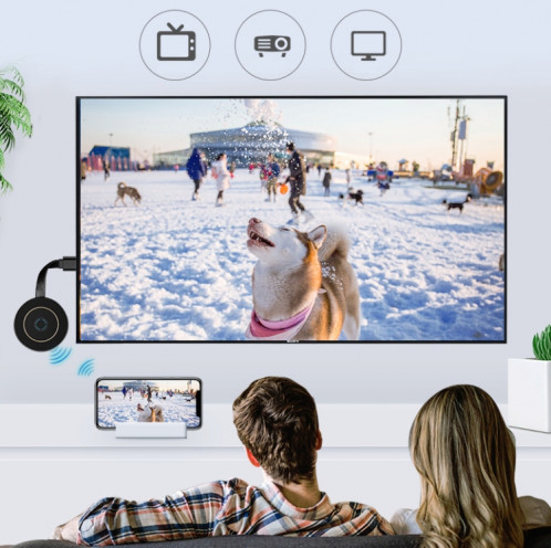 K8SE 2.4GHz / 5GHz double bande 1080P MiraScreen récepteur de dongle d'affichage WiFi sans fil bâton HDTV pour Chromecast SH7321375-010