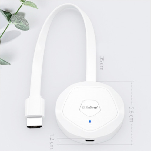 G28 5GHz Wireless WiFi Affichage du récepteur dongle Mirascreen Hdtv Stick Streaming Ezcast Media Player (blanc) SH401W1288-09