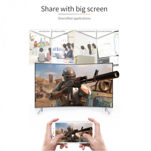 G28 2,4 GHz Wireless WiFi Affichage Dongle Récepteur Mirascreen Hdtv Stick Streaming Ezcast Media Player (blanc) SH402W684-09