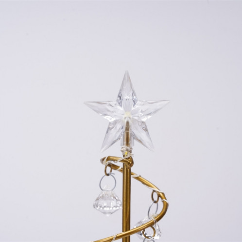 LED en fer forgé veilleuse cristal arbre de noël lumière chambre décoration petite lampe de table SH9982608-08
