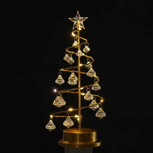 LED en fer forgé veilleuse cristal arbre de noël lumière chambre décoration petite lampe de table SH9982608-08