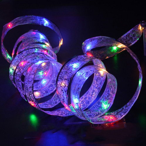 4m 40LEDs cadeau décoration ruban guirlande lumineuse LED fil de cuivre ruban arbre de noël haut bowknot lumière (lumière colorée) SH401C1483-05