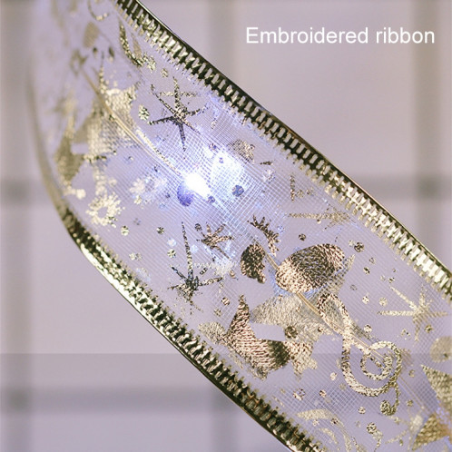 4m 40LEDs cadeau décoration ruban guirlande lumineuse LED fil de cuivre ruban arbre de noël haut bowknot lumière (lumière blanche) SH401B997-05
