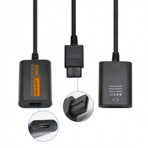 Convertisseur HDMI de convertisseur vidéo de console de jeu rétro 720P pour NGC / N64 / SNES / SFC SH22491595-07