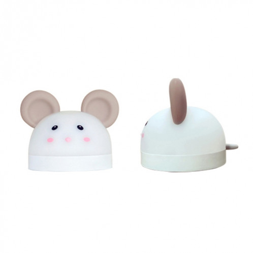 Veilleuse en silicone souris mignonne avec fonction réveil électronique chevet lampe de bureau de sommeil horloge d'apprentissage SH47841223-07