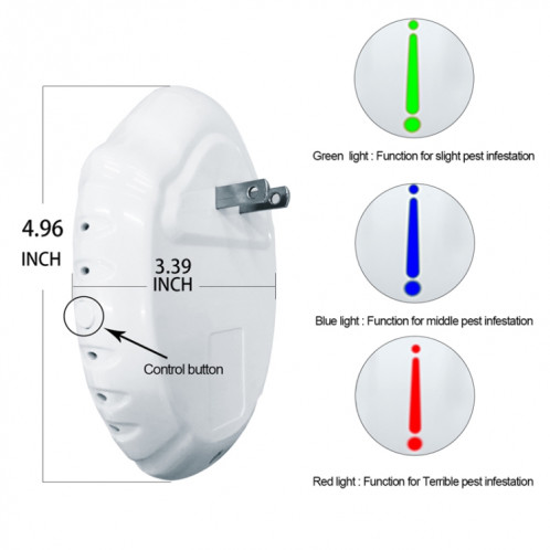 DC-9014 Répulsif anti-moustique électronique à ultrasons multifonctionnel domestique () SH501B992-011