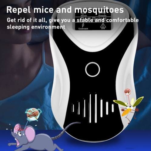 2 PCS DC-9017A répulsif de souris ultrasonique à économie d'énergie répulsif d'insectes silencieux multifonctionnel anti-moustique et insectifuge () SH501B88-07