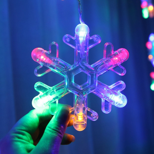 LED V inversé flocon de neige cinq étoiles lumières décoratives de Noël guirlande étanche, prise EU (lumière colorée) SH401B957-07