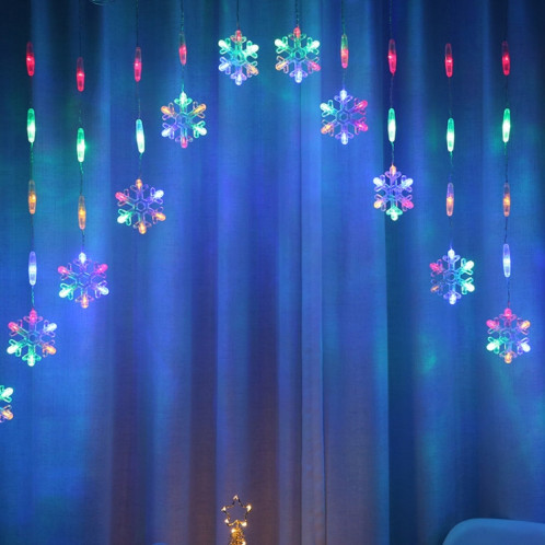 LED V inversé flocon de neige cinq étoiles lumières décoratives de Noël guirlande étanche, (lumière colorée) SH401B957-07