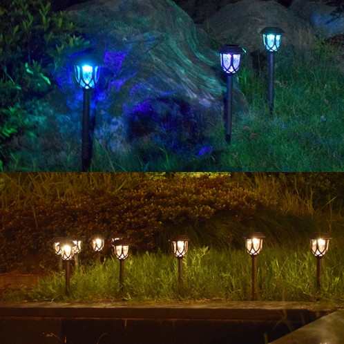 Solaire extérieur jardin pelouse réverbère jardin LED paysage décoratif lumière Villa Ground Plug Light (lumière colorée) SH601C437-09