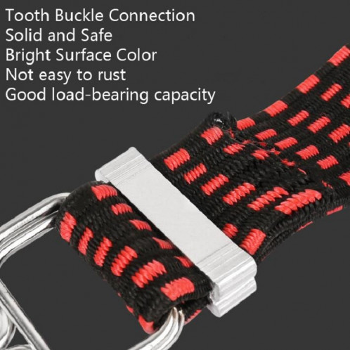 3 pièces de corde de reliure de vélo élargissant et épaississant la corde d'étagère de corde de bagage élastique élastique polyvalente, longueur: 1 m (rouge) SH202A896-08