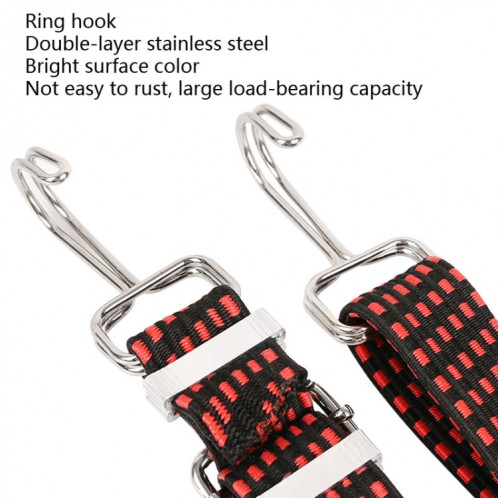 3 pièces de corde de reliure de vélo élargissant et épaississant la corde d'étagère de corde de bagage élastique élastique polyvalente, longueur: 4 m (rouge) SH205A1296-08