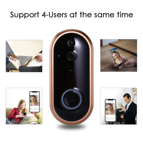 1080P Smart WiFi sonnette interphone anneau vidéo IR entrée porte alerte sans fil carillon de sécurité alarme de porte avec caméra SH48461494-07