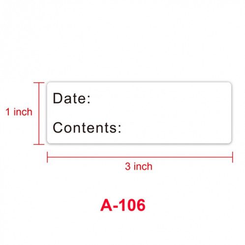 Étiquette d'autocollant de date de marquage des aliments à la maison, 10 pièces, taille: 1 x 3 pouces (A-106) SH601A371-06