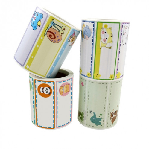 Étiquette d'autocollant de nom d'enfants d'école primaire, taille: 1x2.5 pouces (4 combinaisons) SH301A1083-08