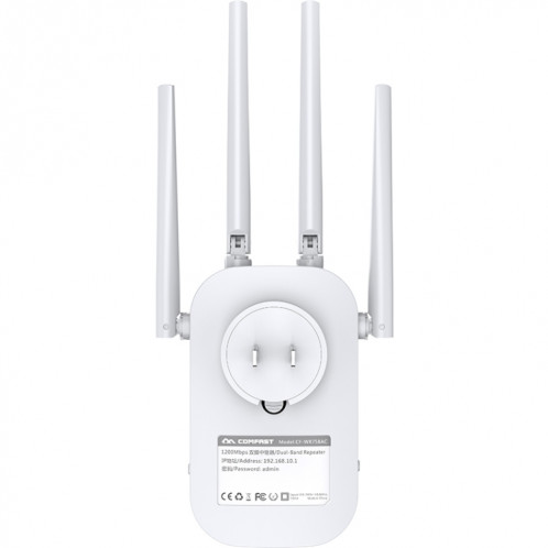 Comfast CF-WR758AC Dual Fréquence 1200MBPS Répéteur sans fil 5.8g Amplificateur de signal WiFi, SC04EU1153-010