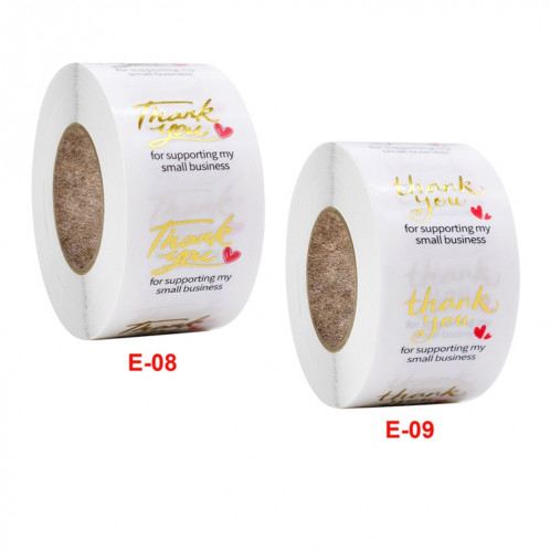3 PCS Transparent Dorure Merci Cuisson Autocollant Enveloppe Autocollant D'étanchéité Cadeau Décoration Étiquette, Taille: 2.5 cm / 1 pouce (E-09) SH901B1620-05