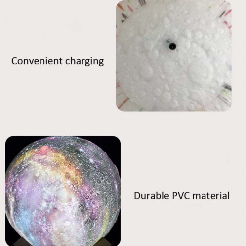 1W lampe de lune 3D enfants cadeau lampe de table peint ciel étoilé LED veilleuse, couleur de la lumière: 15cm contrôle tactile 3 couleurs SH8901430-08