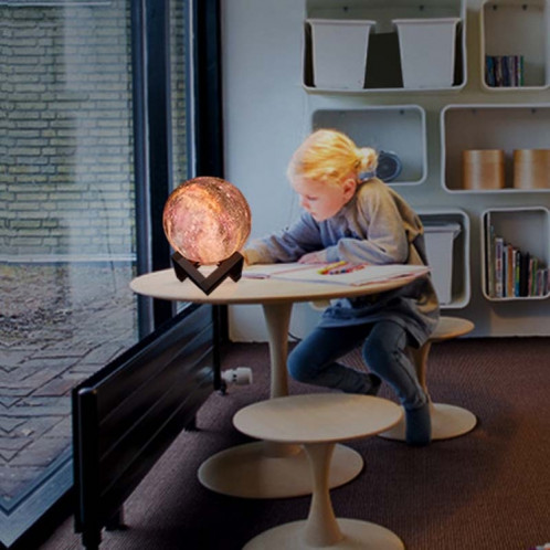 1W lampe de lune 3D enfants cadeau lampe de table peint ciel étoilé LED veilleuse, couleur de la lumière: 15cm Pat Control 3 couleurs SH89021523-08