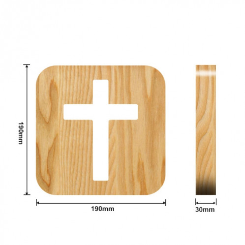 Lampe de table artisanale en pin croisé 2.5W Veilleuse LED en bois (lumière blanche chaude) SH101A69-05