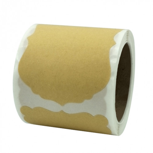 3 autocollants de décoration de cadeau d'étiquette de Noël en papier kraft naturel, taille: 75 x 50 mm (B-63) SH601A1551-07