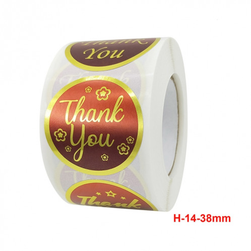 Étiquette d'emballage de cadeau de décoration de cuisson d'autocollant, taille: 3.8 cm / 1.5 pouces (H-14-38mm) SH301A734-05