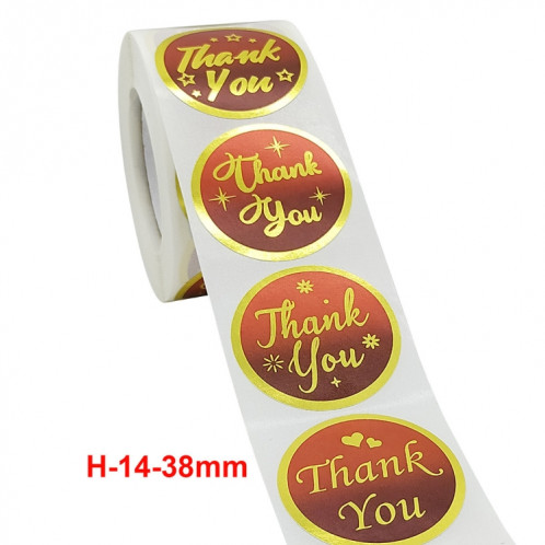 Étiquette d'emballage de cadeau de décoration de cuisson d'autocollant, taille: 3.8 cm / 1.5 pouces (H-14-38mm) SH301A734-05