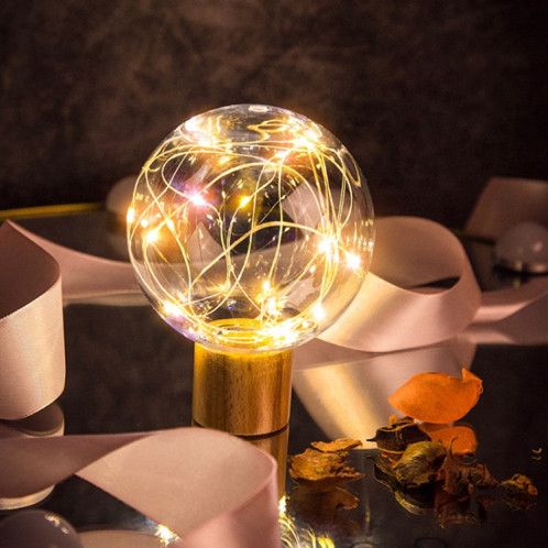 1.2W Star Moon Night Light USB Base en bois LED Atmosphère Lumière (lumière chaude) SH601A969-07