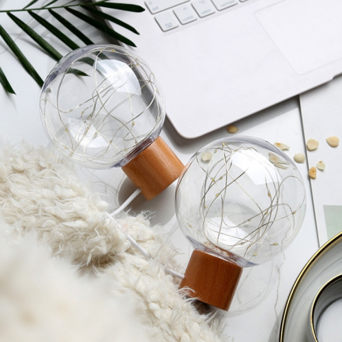 1.2W Star Moon Night Light USB Base en bois LED Atmosphère Lumière (lumière chaude) SH601A969-07