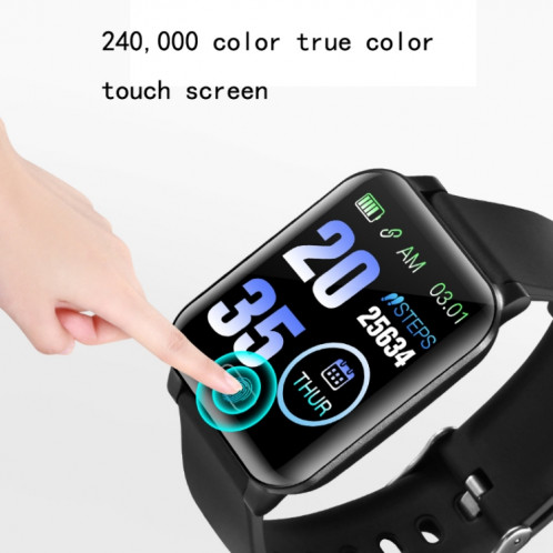 Bracelet intelligent avec écran Y12 1,1 pouces, étanche IP67, prise en charge des appels NFC / Bluetooth / surveillance du sommeil / surveillance de la fréquence cardiaque / surveillance de la pression artérielle SH001C1729-012