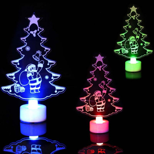 10 PCS Creative Christmas LED Light Coloré Clignotant 3D Night Light (Santa Claus) SH601B777-08