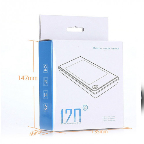 SF520A Sonnette vidéo intelligente antivol sans fil de 2,0 millions de pixels avec écran de 3,5 pouces SH59911830-08