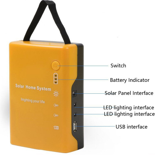 Lumière de secours portative multifonctionnelle domestique de petit système solaire 3W (rouge) SH901C1725-08