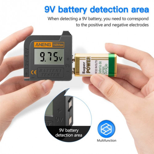 2 pièces ANENG 168MAX testeur de batterie portable testeur de puissance de batterie de haute précision testeur de capacité de batterie SA3972567-010