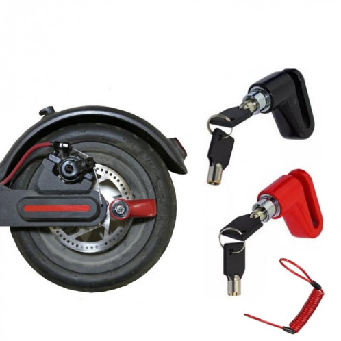2 pièces de verrouillage de frein à disque de scooter électrique accessoire de verrouillage antivol renforcé multifonction pour Xiaomi Mijia M365, spécification d'emballage: verrouillage de frein à disque (rouge) SH38021972-05