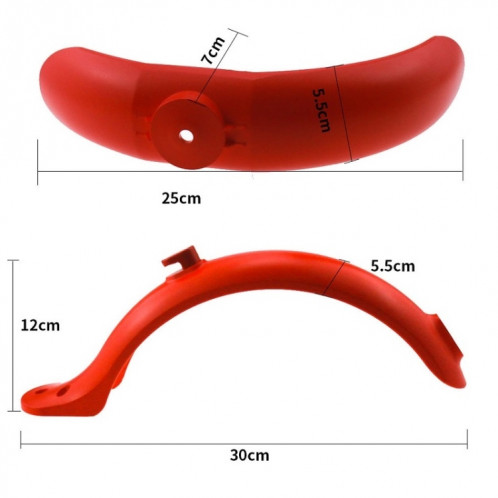 Ailes modifiées par scooter électrique pour Xiaomi Mijia M365 / M365 Pro, spécification: garde-boue avant + garde-boue arrière (avec crochet + vis + outils) SH4703271-06