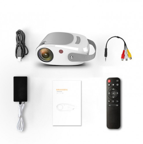 Projecteur H5 180 ANSI 1280x800 HD avec télécommande, Android 8.0, prise en charge de la carte HDMI / USB / TF / AV, Version: Version intelligente SH55031688-010