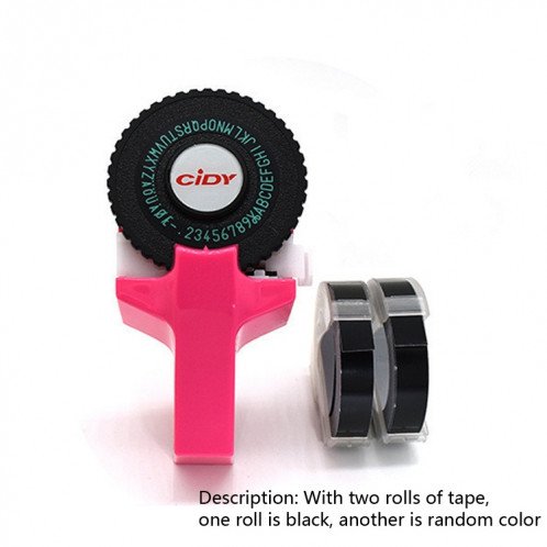 CIDY C101 Mini Machine manuelle à étiquettes Machine à gaufrer Machine à écrire compte à la main Papier ruban décoratif, livraison de couleur aléatoire SH7085779-06