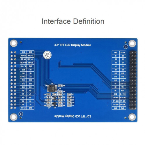 Waveshare 16498 Écran LCD tactile 3,2 pouces 320 x 240 pixels (D), avec écran tactile et contrôleurs autonomes SW00111792-04