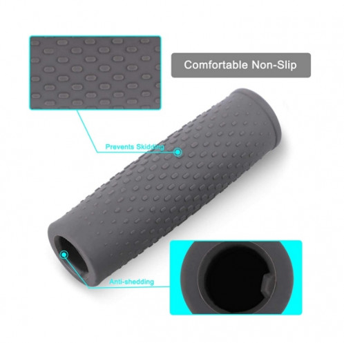 2 paires d'accessoires de Scooter couverture de poignée en caoutchouc de guidon pour Xiaomi Mijia M365 / M365 Pro (noir) SH601A668-06