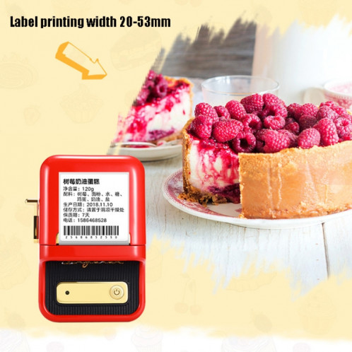 NIIMBOT B21 Petite Machine de marquage de date de production Machine à étiquettes de prix de boulangerie de gâteau de cuisson, spécification: Étiquettes standard + 5 rouleaux SN2903712-010