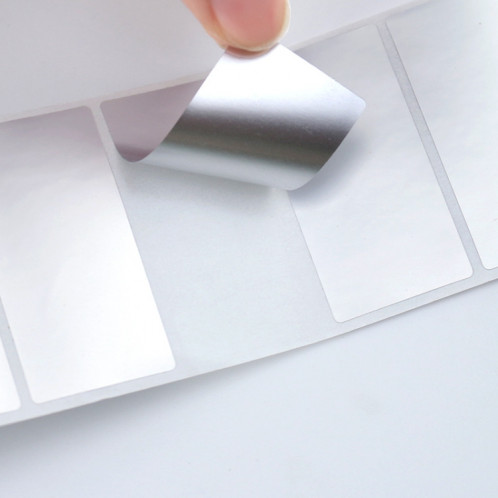 Étiquette d'immobilisation d'équipement d'avion de papier d'argent stupide de papier d'impression pour NIIMBOT B50W, taille: argent 40x20mm SH3115291-05