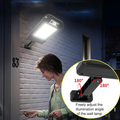 Applique murale solaire extérieure imperméable à l'eau de jardin d'induction de corps humain éclairage de réverbère domestique 8 x 16LED SH700395-09