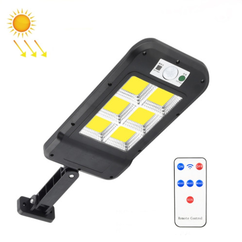 Applique murale solaire extérieure étanche à induction de corps humain éclairage de jardin réverbère domestique 6 x 25COB avec télécommande SH70101766-09