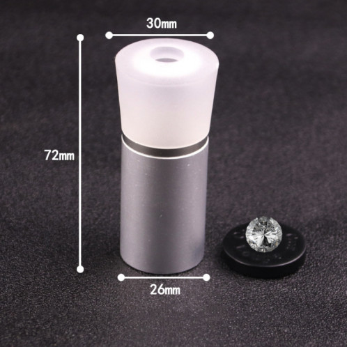 2 pièces miroir de coupe en métal bijoux outil d'identification de diamant 10 fois loupe instrument de diamant anneau de diamant observateur (argent) SH301A1593-07