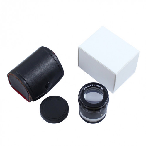 8 LED allume 3 groupes de verre optique HD avec échelle 10 fois loupe, spécification: tableau d'échelle croisée SH9402130-014